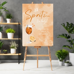 Cartel/póster de bienvenida de cumpleaños de Aperol Spritz