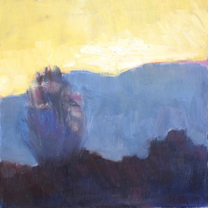 Modern Abstract Mountain Landscape Oil Painting Wall Art