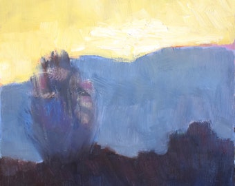 Modern Abstract Mountain Landscape Oil Painting Wall Art