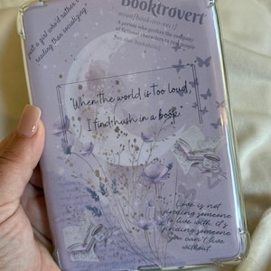 Purple Kindle Insert: High Gloss Photo Paper, Bookish Kindle Decor