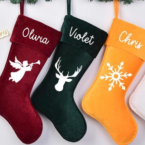 Personalized stockings custom Velvet Stockings, Family Christmas Stockings, Classic Stockings Holiday Decorations, Xmas Gift for Family