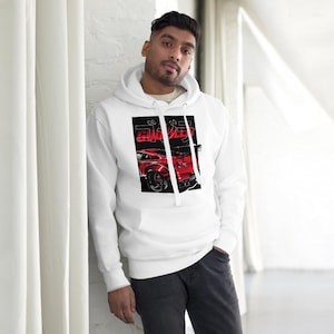 Godzilla GTR Hoodie | R35 Nissan GTR Pullover | VR38DETT Engine Back Print | JDM Streetwear | Car Enthusiast Gift