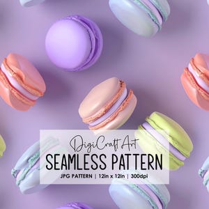 Pastell Macarons Musterdesign Datei Wiederholungsdruck für Stoff Sublimation Digitales Papier Handwerk Oberflächendesign Tapete Hintergrund Dekor Kunst