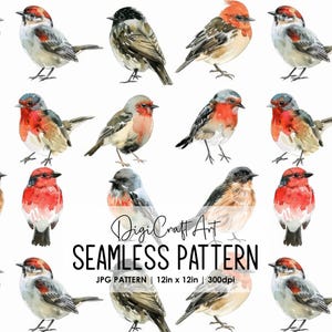Wilde Vögel Musterdesign Datei Wiederholungsdruck für Stoff Sublimation Digitales Papier Handwerk Design Tapete Hintergrund Garten Sommer Dekor Kunst