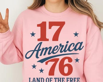 Patriotic Digital, 4th of July PNG, 1776 America Land of the Free Sublimation Design, USA Vintage Download, Independence Day Shirt Graphic