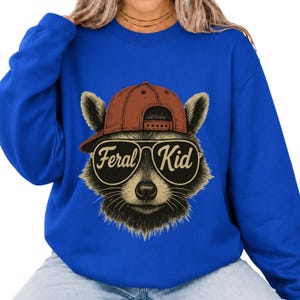 Feral Kid PNG | Funny Raccoon Boy Sublimation Design | Cool Feral Child Clipart | Digital Download for T-Shirts, Mugs, Crafts image 8