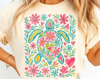 Turtley Over It Sea Turtle PNG Shirt Design | Funny Turtle Sublimation PNG | Coastal Beach Graphic Tee | Summer Vacation Digital Download