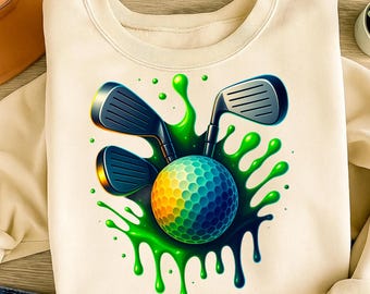 Golf Sublimation PNG Digital Download Golf Gift for Dad Father’s Golf Clipart Printable Golf Design Golf Lover PNG File