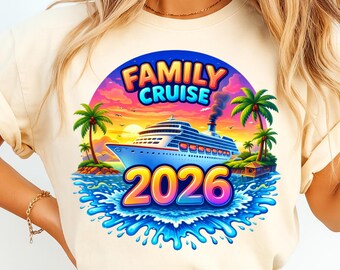 Family Cruise 2025 PNG | Vacation Travel Sublimation Design | Digital Download for Matching Cruise Shirts | Summer Trip Clipart