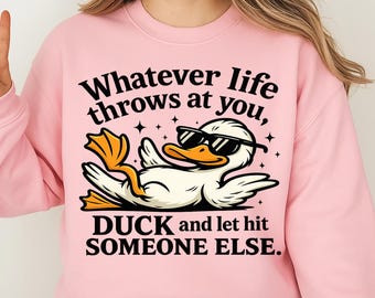 Whatever Life Throws at You PNG | Funny Sarcastic Quote Design | Snarky Retro Humor PNG | Sublimation File | Digital Download for T-Shirts