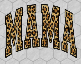 Leopard Mama png, digitaler Download, Sublimationsdesign Trendy Design, Leopard PNG Mama