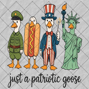 Patriotic Goose PNG | Funny 4th of July Sublimation Design | Silly USA Goose Clipart | Independence Day Digital Download | USA Shirt png