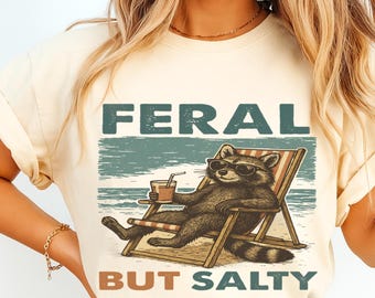 Feral But Salty Png, Summer Raccoon Png, Funny Meme Raccoon Png, Feral Png, Cowgirl Png, Western Png, Rodeo Png, Summer Png,Digital Download