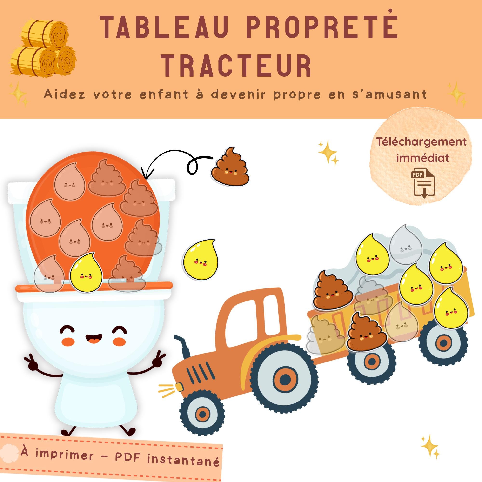 Lot De 2 Tableaux D’Apprentissage De La Propreté – Supports Visuels, Autocollants, Cartes De Communication – Garçons
