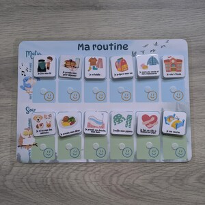 Customizable Morning and Evening Routine Chart for Children with Birds and Owls