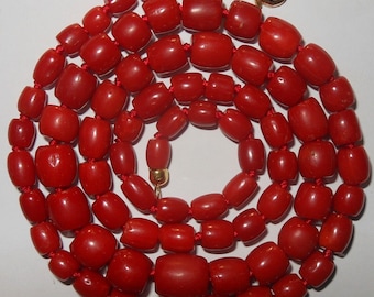 Magnifica collana corallo rosso Sardegna e barilotto