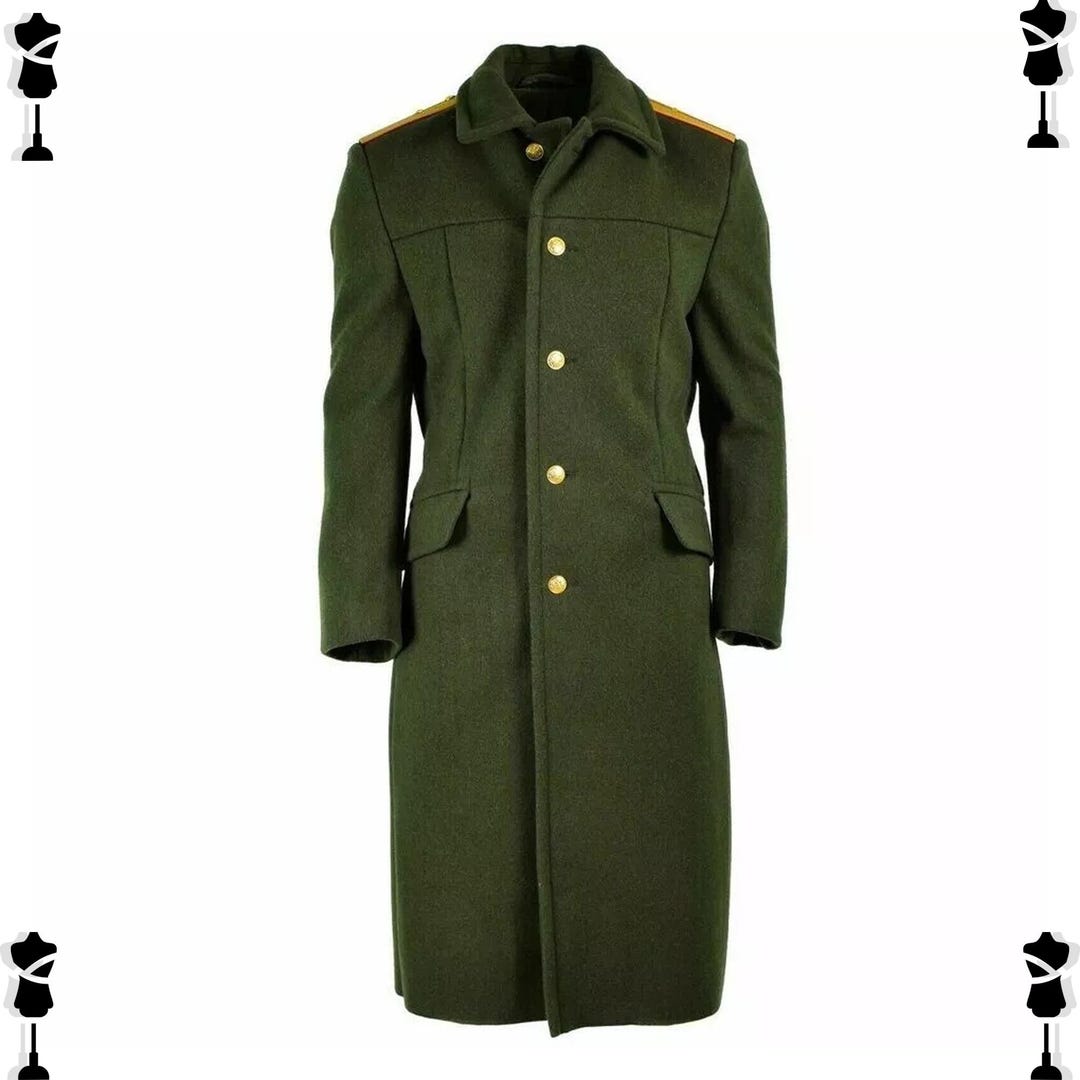 Olive Green Wool Military Overcoat: Regency Greatcoat - Etsy