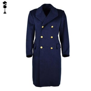 Military overcoat, US Army Overcoat, Men Navy Blue Wool 18th Century Military Trench Coat, Gentleman Overcoat