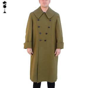 Reproduction US Army 1907 Overcoat: Olive Green Wool, WWI Style
