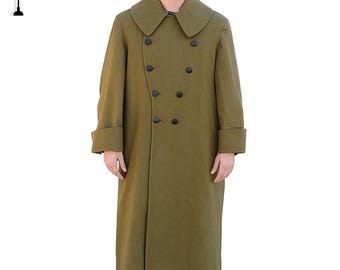 US Gov Issue Overcoat AG44 Wool Gabardine Lined Army Parka Green