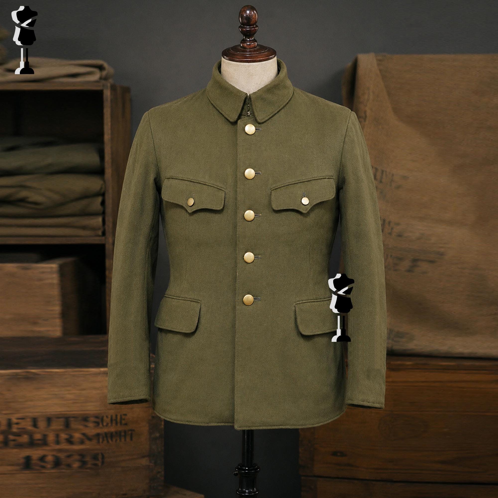 【Ameri vintage】ARMY POCKET LONG COAT カーキ AmeriStitch - Etsy