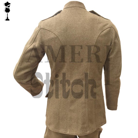M1917 US Army Wool Service Tunic Jacket - Khaki Military Uniform