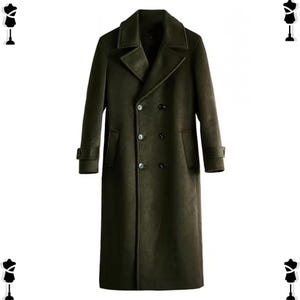 Military Frock Coat, 18th Military Overcoat, Double Breasted Military Army Overcoat, Men Military Greatcoat Olive Green Army Overcoat
