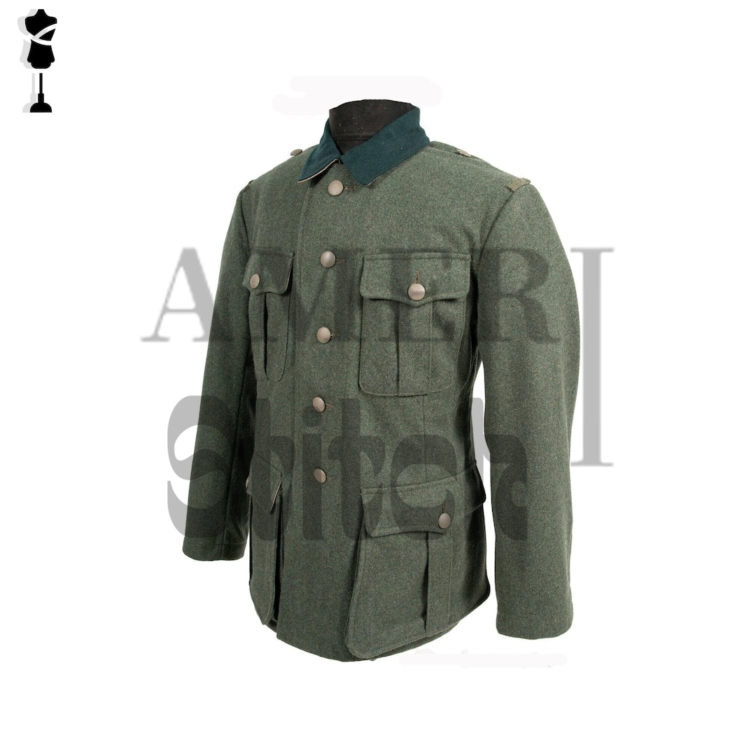 WW2 Olive Green Wool Military Jacket - 1936 Officer Uniform - Etsy