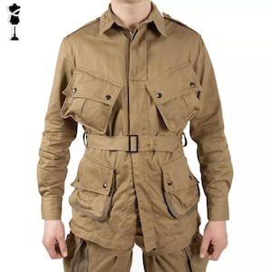 Army Dress Uniform, Army Soldier Jacket, 1944th Army Uniform, Army Graduation Uniform, Men Khaki Cotton Tunic Jacket Army Costume