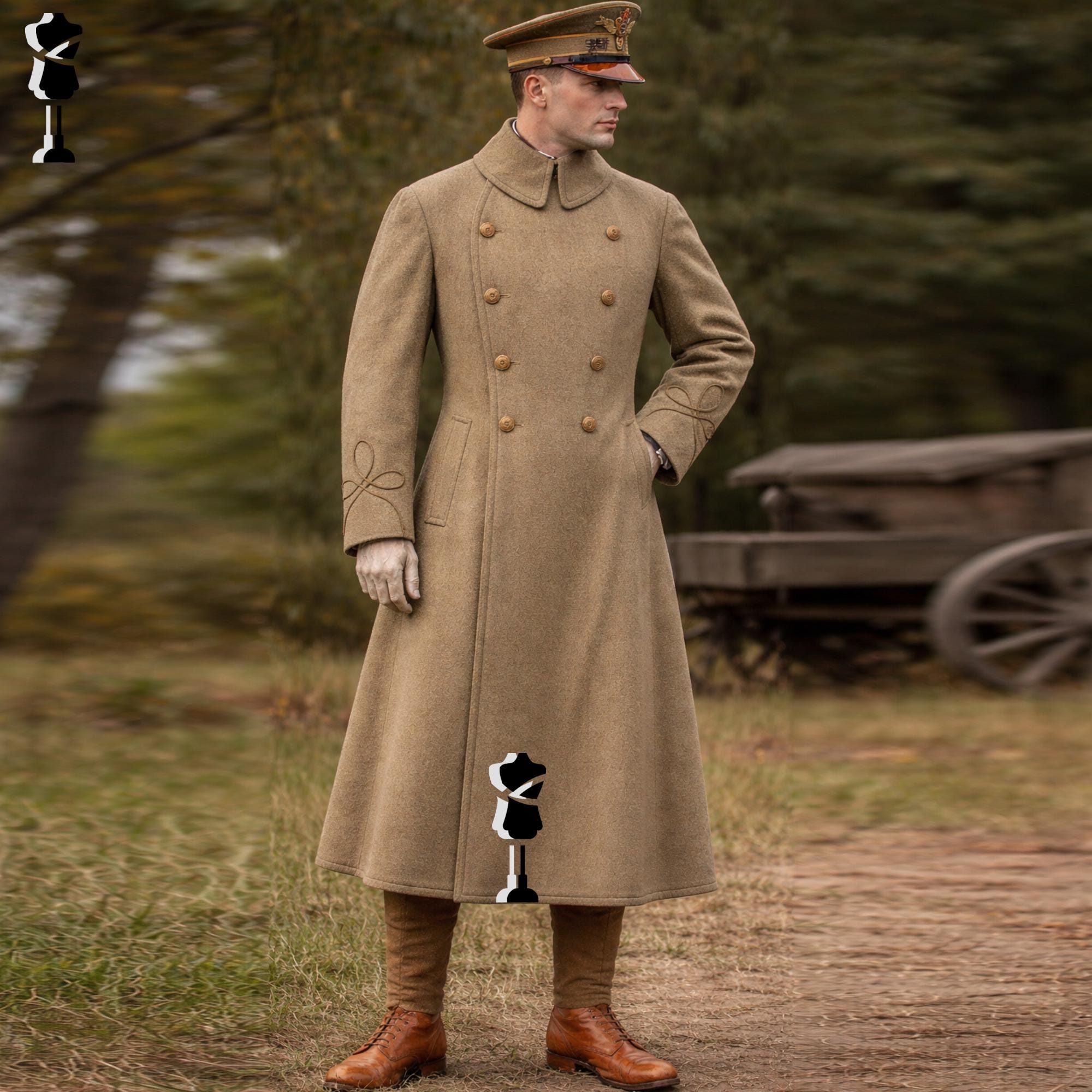 メンズ アメリカ陸軍 グレートコート 実物 M-1939 M-1942