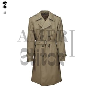 Military Overcoat, WW2 Military Wool Trench Coat, US Army Overcoat, Military Coat Khaki Wool Overcoat