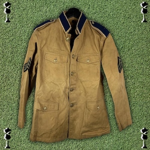 WW1 Military Jacket, US Army Dress Uniform, British Army Uniform, WW1 Artillery Officer Uniform, Men Khaki Cotton British War Uniform