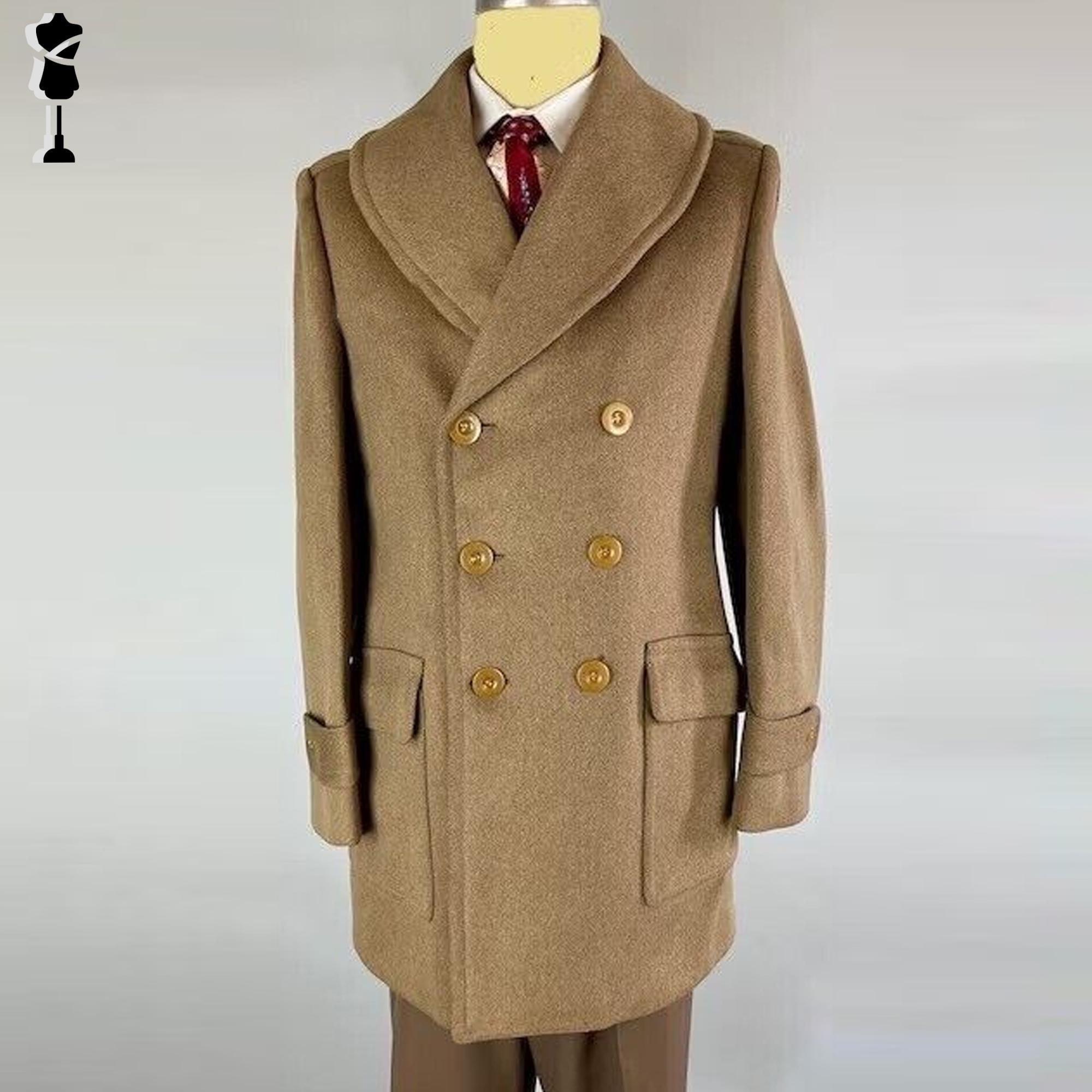 ピーコート US.ARMY / Vintage/40s/WW2 US.ARMY Officers Wool Overcoat/SIZE:36/KHK 1940s US Army Wool Overcoat: Vintage Military Officer Coat - Etsy
