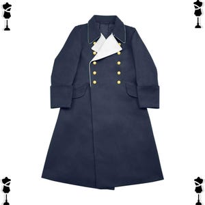 Military Frock Coat, General Greatcoat, US Army Trench Coat, Men Navy Blue Wool WW1 Army Overcoat, WW2 British Army Greatcoat