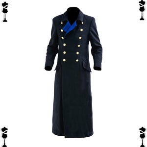 WW2 Admiral Overcoat, Military Army Overcoat, 18th Century Military Overcoat, Men Navy Blue Wool British Army Overcoat