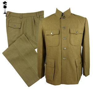 WW2 Field Uniform, WW2 Uniform, Men Khaki Field Uniform Jacket, WWII Jacket, British WW2 Uniform