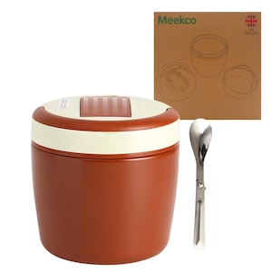 1200ml Insulated Thermal Food Jar Lunch Box with Spoon, Stainless Steel Vacuum Flask, 2 Tier Double Wall, Leakproof