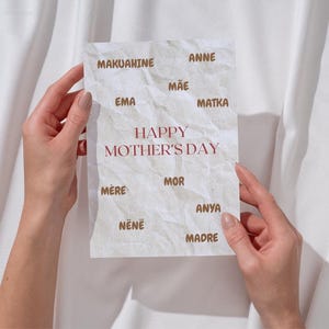 Carte de fête des mères, cadeau de fête des mères, cadeau pour maman, carte numérique, impression numérique, fichier PDF à téléchargement immédiat