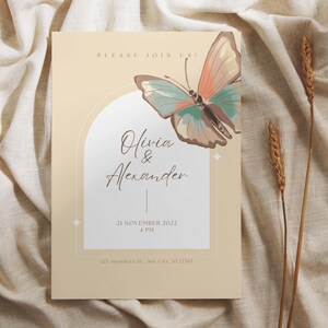 Hochzeitseinladung Vorlage, digitale Einladung, anpassbare Einladungsvorlage, Boho-Hochzeitseinladung, druckbare Hochzeitseinladung,