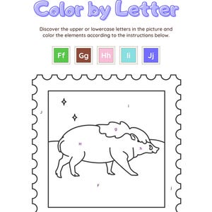 Imprimível l Colorir por letra