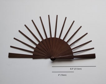 CLEARANCE SALE - Wengue wood hand fan sticks 4"x8,5"