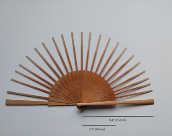 CLEARANCE SALE - Birch wood hand fan sticks 3,7"x 8,4"