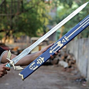 Shab Handmade Zelda Sword, Replica swords, Sword with Scabbard, Best wedding Gift, gift for father, Anniversary Gifts, Gift for men