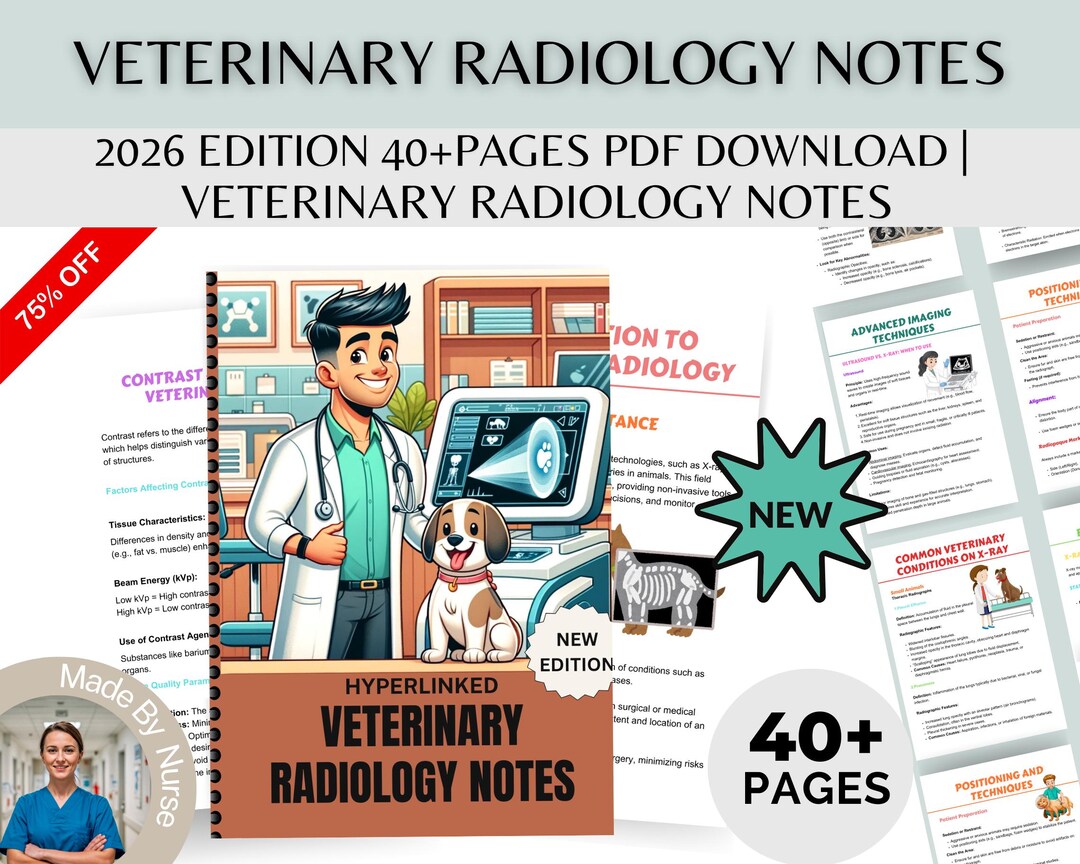 Veterinary Radiology Notes: Vet Student X-ray Guide (digital Download ...