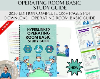 Ultimate Operating Room Basics Bundle, Surgical Guide, Surgery, Nursing Study Guide, Hyperlinked 2026 Edition