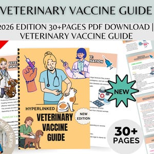Veterinary Vaccine Guide, Canine & Feline, Vet Tech Notes (Digital Download) 2026 Edition