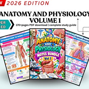 Anatomi och fysiologi volym 1 studiehandledning, omvårdnadsanteckningar, examensförberedelser (PDF-nedladdning)