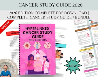 Cancer Nursing Study Guide: Oncology Med Surg Notes (Digital Download) 2026 Edition