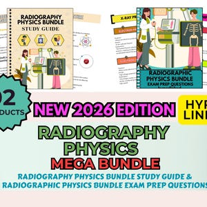 Radiografifysikpaket | Studiehandledning, förberedande frågor för tentamen och granskning av ARRT-registret i PDF-format