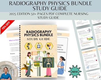 X-Ray Radiography Physics Study Guide, Rad Tech Boards Prep (Digital Download)